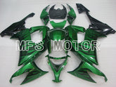 Kawasaki NINJA ZX10R 2008-2010 Injection ABS Fairing - Flame - Black Green - MFS4052